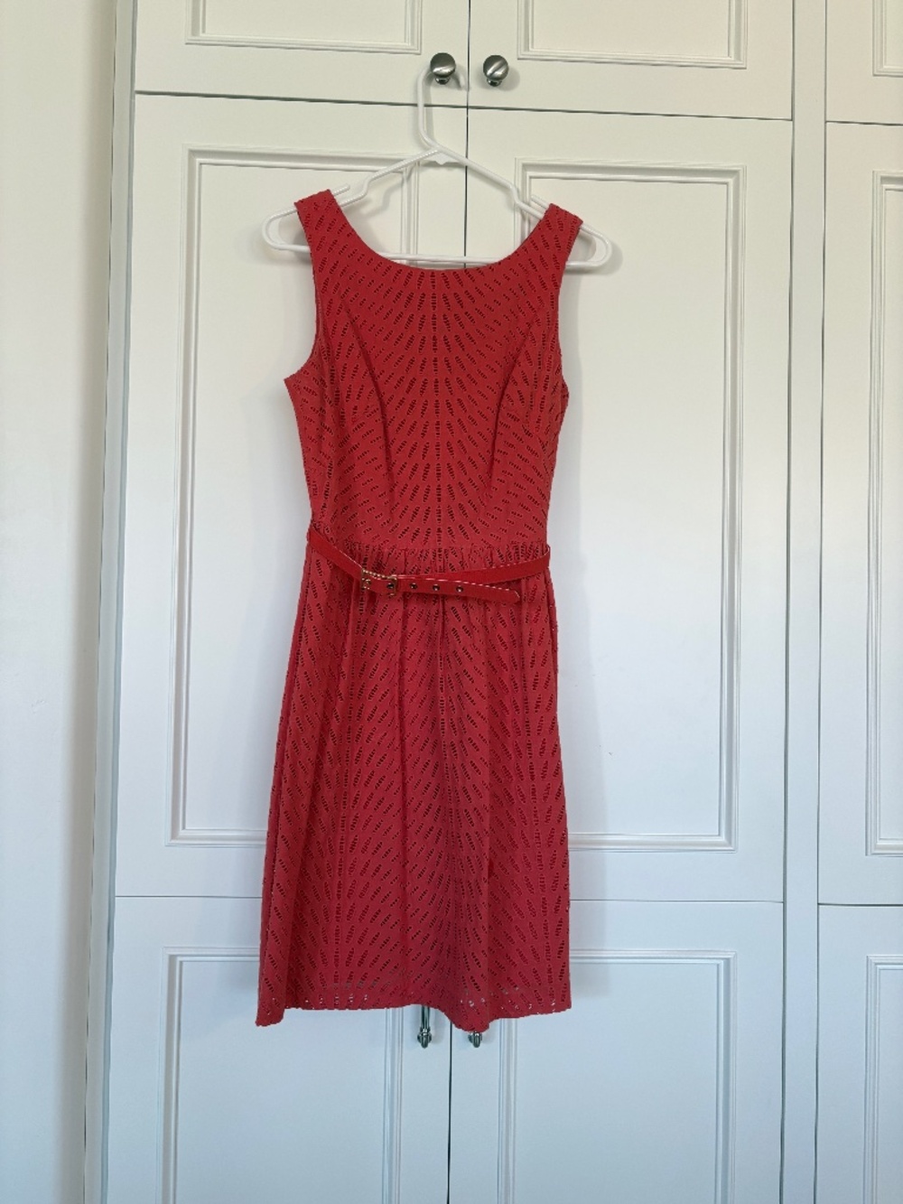 Trina Turk Red Crochet Office to Dinner dress